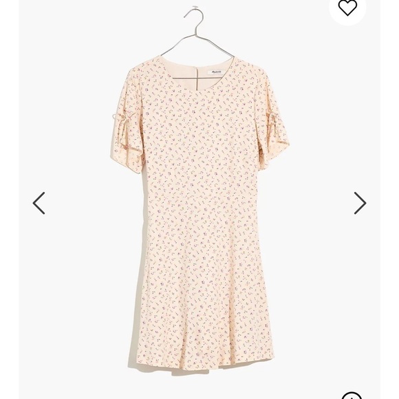 MADEWELL MicroFloral Flutter Sleeve Mini Dress 90s - Picture 4 of 13